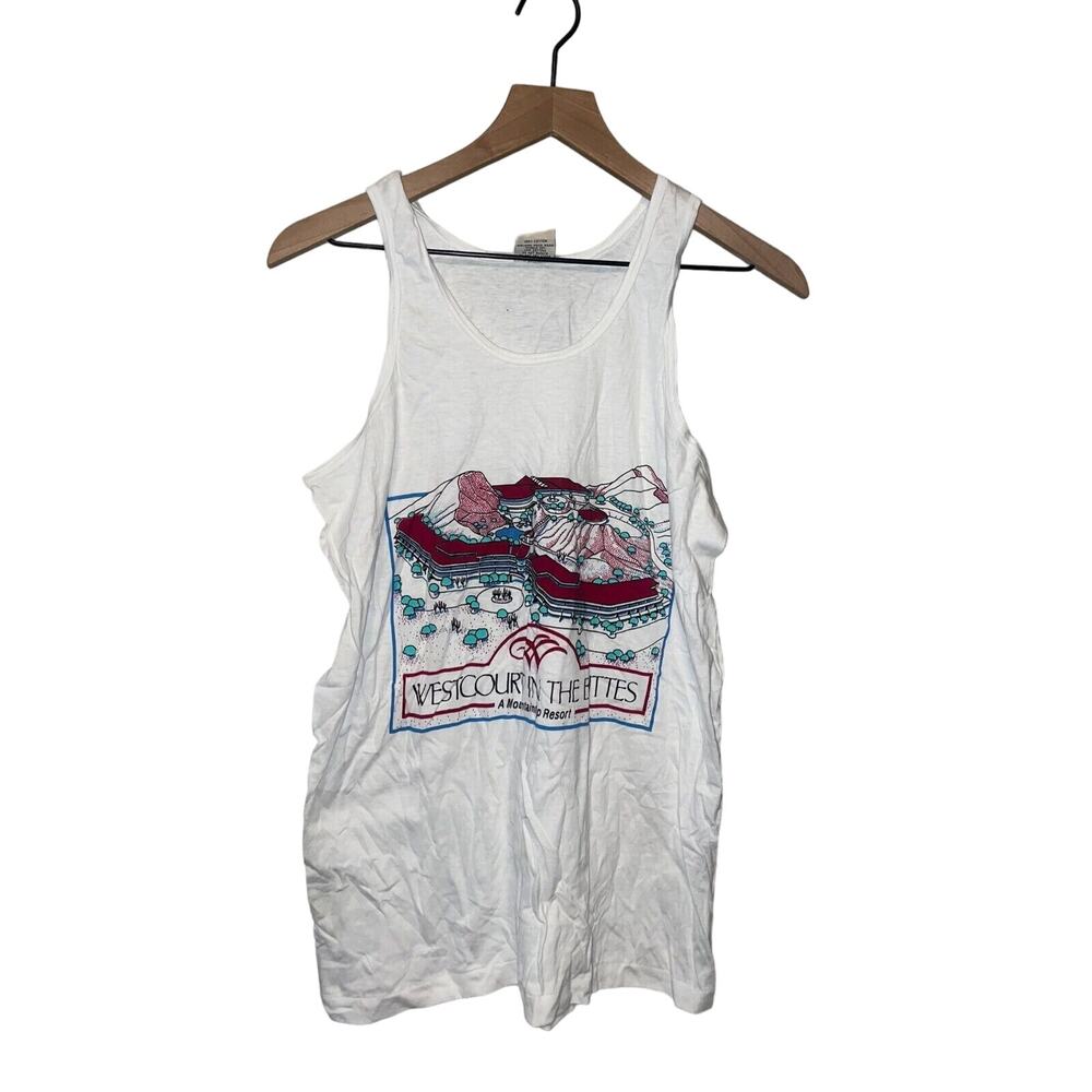 Vintage Mountaintop Resort Sleeveless Shirt Westcourt In The Buttes Tank 90s M